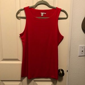 Halogen Red Sleeveless Top.